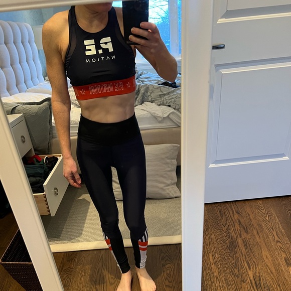 P.E. Nation Sports Bra in Navy & Red - Picture 4 of 4